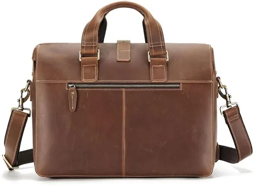 Vista 6 de Ztimi Men's Office Bags Laptop Bags Business Work Bags Leather Messenger Bags Handbags Handbags