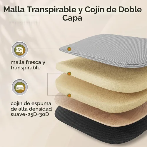 Vista 4 de DEVAISE - Silla ergonómica de oficina de malla con reposacabezas 3D ajustable y función de inclinación, silla reclinable grande y alta y cómoda
