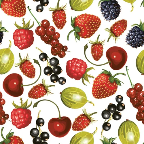 Vista 6 de Servilletas de papel de 20 unidades de 13 x 13 pulgadas, 3 capas, estampado de frutas y coco, para arte, cena y fiesta, servilletas desechables