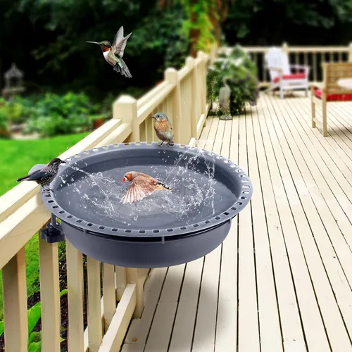 Vista 8 de Saillong Baños para pájaros para exteriores, comedero de agua para colibríes, para jardín, patio, césped, ideal para atraer pájaros