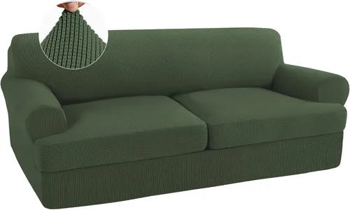 Vista 30 de Turquoize Funda para sillón con cojín en forma de T para sala de estar, funda elástica para sofá, funda suave para sillón, fundas de muebles