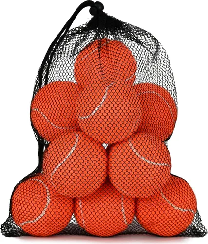 Vista 16 de INSUM Bulk Tennis Balls, 12 Pack Extra Duty Practice Balls with Mesh Bag High Bounce Rubber Core, Soft Felt, Beginner Practice, Dog Fetch