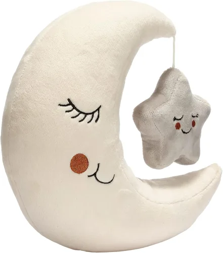 Vista 2 de Lambs & Ivy Goodnight Luna y Estrella Peluche Peluche - Crema/Gris