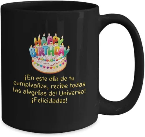 Vista 2 de Regalo de cumpleaños taza Feliz Cumple regalos Sorpresa para novio oh novia Feliz cumpleaños decoraciones para hermano hermana
