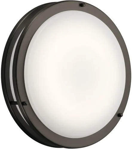 Vista 3 de Kichler Avon - Luz LED empotrada de 14 pulgadas, bronce antiguo Lámpara de techo LED regulable para baños, dormitorios, pasillos y oficinas