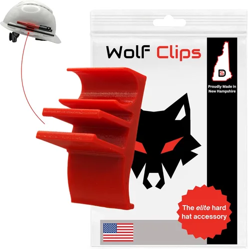 Vista 8 de Diligence, clips de lobo, accesorio para casco duro, marcador y lápiz de carpintero, rojo
