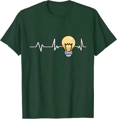 Vista 83 de Bombilla Heartbeat bombilla regalo bombilla bombilla camiseta Negro