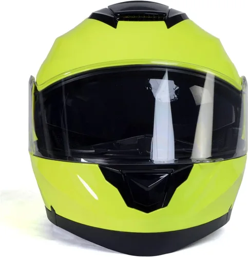 Vista 9 de Milwaukee Helmets MPH9819DOT Breeze - Casco modular de motocicleta verde avanzado con visera desplegable, talla XS