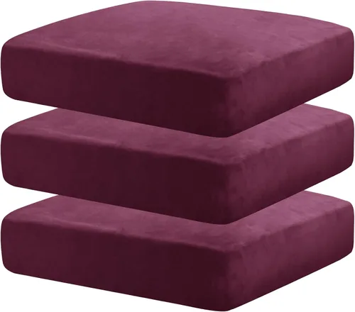 Vista 53 de MAXIJIN Fundas de cojín elásticas de terciopelo para sofá, funda de cojín suave de repuesto para sofá de dos plazas, protector de asiento