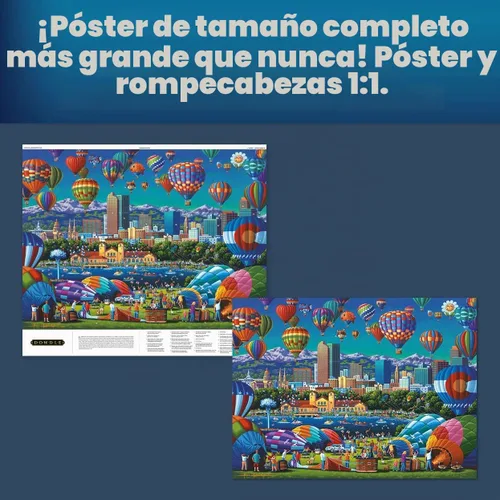 Vista 3 de Buffalo Games - Sapphire Select- Eric Dowdle - Balloon Spectacular - Rompecabezas de 1000 piezas - Desafiante y divertido - Tablero de rompecabezas