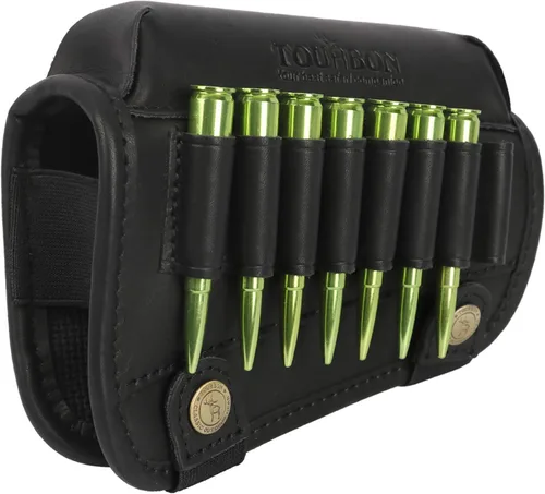 Vista 5 de Tourbon Apoyo de Mejilla de Cuero para Culata con Portacartuchos para Rifle