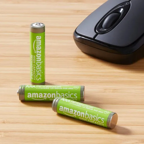 Vista 7 de Amazon Basics - Paquete de 4 pilas recargables AAA NiMH de alta capacidad de 850 mAh, 1.2V, recarga hasta 500 veces, precargadas