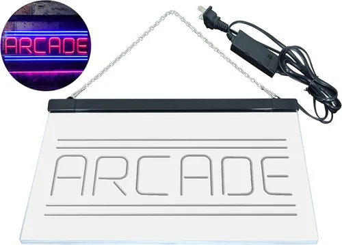 Vista 8 de ADVPRO Arcade Game Zone Room - Letrero de neón LED de doble color, azul y rojo, 12 "x 8.5" st6s32-i3368-br