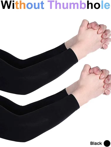 Vista 7 de Bememo 9 pares de mangas de protección UV, mangas de enfriamiento, fundas de brazo largas para hombres y mujeres