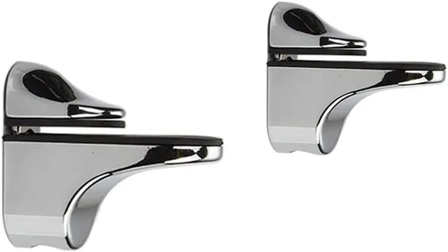 Vista 8 de Soporte de pared ajustable para estante de madera/vidrio, negro, paquete de 2