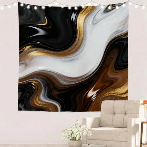 Vista 46 de Batmerry Abstract Repeat Polyester Tapestry, Tiled Directional Lightweight Wall Hanging High-Definition Print Backdrop For Dorm Room Bedroom Living