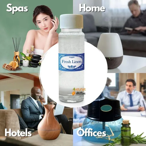 Vista 4 de Fresh Linen - Botella individual concentrada de 2.0 onzas líquidas compatible con Sirena, fragancia al vacío arcoíris, Hyla, difusores