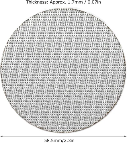 Vista 4 de Coffe Puck - Filtro de malla de malla reutilizable de acero inoxidable 316 con múltiples capas sinterizadas, para hacer café (2.303 in)