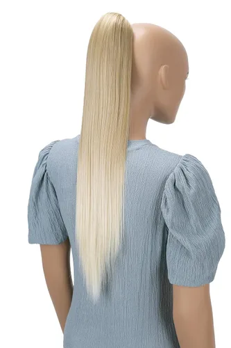 Vista 8 de CAISHA 24 "Hairpiece Cola de caballo Clip en la extensión de pelo largo recto negro H601