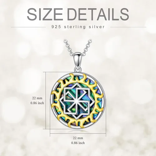Vista 6 de ROMANTIC WORK Father's Day Amulet Necklace 925 Sterling Silver Star Of David Pendant Jesus Slavic Sun Wheel Allah Jewelry for Men Women