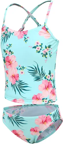Vista 5 de Traje de baño tankini de dos piezas para niñas, traje de baño a rayas arcoíris Bandera estadounidense 40