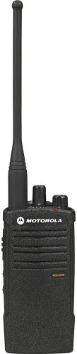 Vista 3 de 4 x Motorola RDU4100 RDX Business Series Radio UHF bidireccional (negro) (RDU4100) + 4 auriculares Motorola HKLN4604 PTT – Paquete de 4 con paquete