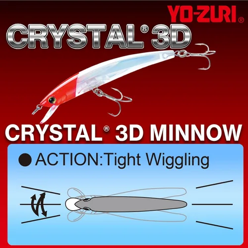 Vista 3 de Yo-Zuri Crystal 3D (F) 3.543 in 3-1/2" Minnow, Real Mullet