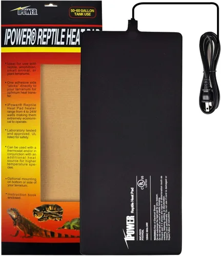 Vista 20 de iPower Almohadilla de Calor para Reptiles de 6 x 8 Pulgadas, 8 W, Calentador de Terrario Debajo del Tanque, Alfombrilla Calefactora para Tortuga