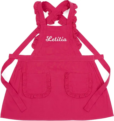 Vista 16 de MT WORLD Delantal para Niñas Pequeñas Delantales de Chef Personalizados para Niños con Nombre Delantales con Volantes para Niñas Pequeñas Vestido