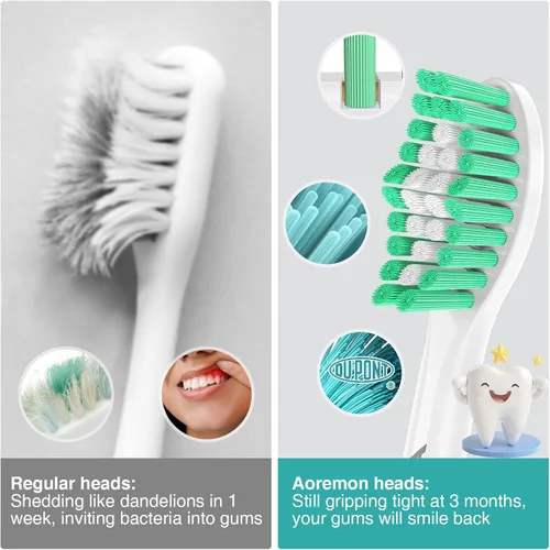 Vista 4 de Aoremon Cabezas de repuesto para cepillo de dientes compatibles con Philips Sonicare E-Series Essence Xtreme Elite Advance CleanCare, con tornillos