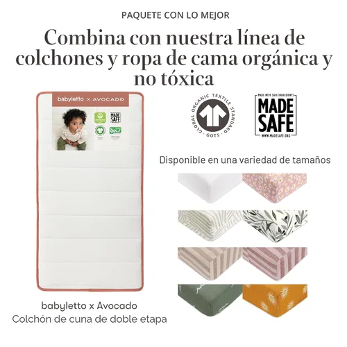 Vista 10 de Babyletto Scoot Cuna convertible 3 en 1, nogal natural GREENGUARD Gold Certified, Converts to Toddler Bed & Daybed - 4 Adjustable Mattress Heights