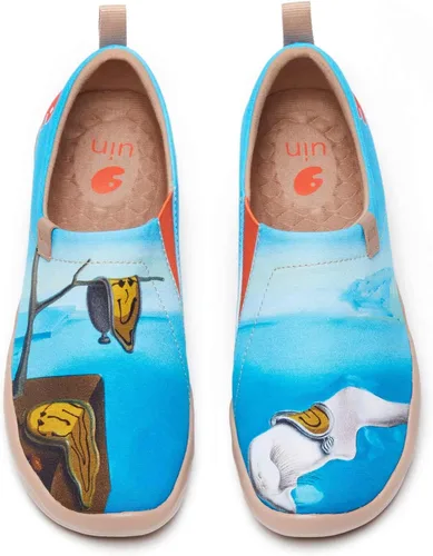Vista 15 de UIN Mocasines casuales para mujer, de viaje, pintados, para caminar, ligeros, cómodos, de lona, tenis de moda