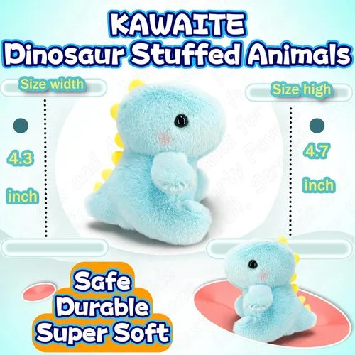 Vista 3 de Animales de peluche de dinosaurio para niñas y niños, mini llaveros de peluche para niños, juguete de peluche de dinosaurios, lindo animal