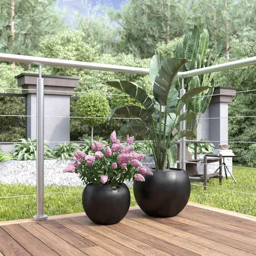Vista 23 de DTY Fiberstone - Maceta tipo globo para interiores y exteriores, maceta esférica ligera para olivo, Monstera y palma, piedra de fibra de vidrio