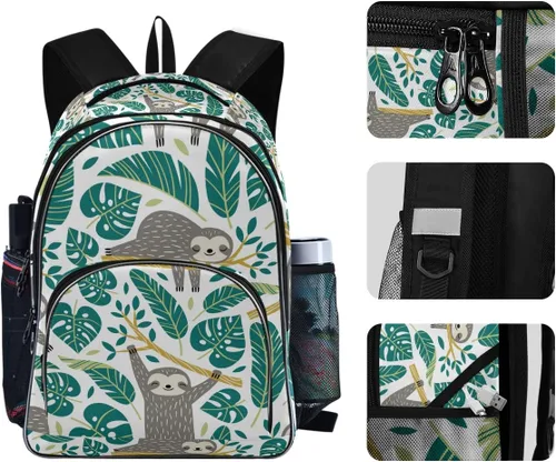 Vista 4 de ALAZA - Mochila escolar escolar escolar escolar para adolescentes