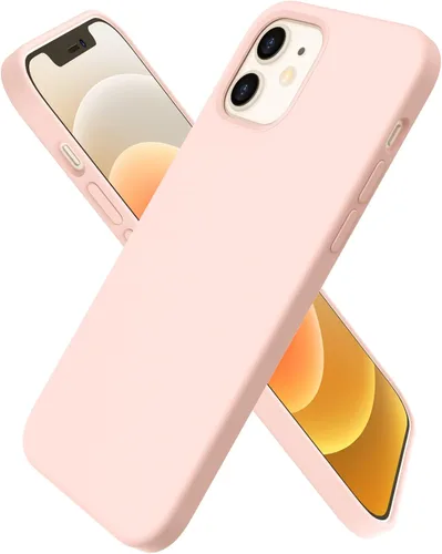 Vista 15 de ORNARTO - Funda para iPhone 12/12 Pro, silicona líquida delgada, color negro 3-Layer Full Covered Soft Gel Rubber, Non-Slip Grip Shockproof