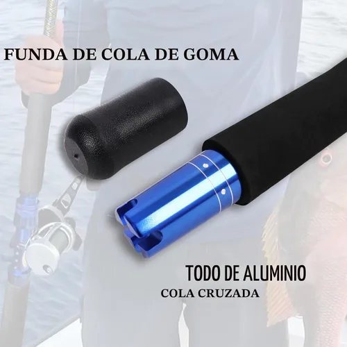 Vista 6 de Fiblink Plantilla de grafito de agua salada Jigging Caña de pescar de caña de pescar Deep Sea Jig Pole 5'6"/6