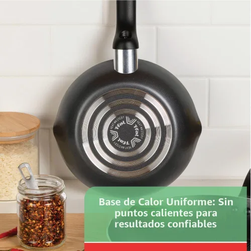 Vista 4 de Olla T-fal A92280. Olla apta para lavavajillas, antiadherente, especial, de 12 cuartos de galón, negra, Negro