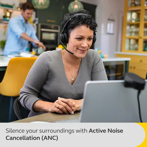 Vista 3 de Jabra Evolve2 55 Auriculares inalámbricos estéreo con ANC, color negro