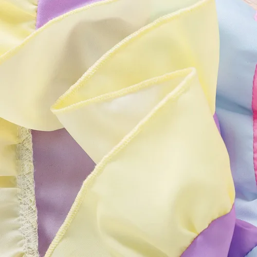 Vista 8 de Vestido de verano para niñas pequeñas, vestido de princesa sin mangas, cuello halter, tutú de playa, vestido de verano bohemio con tirantes