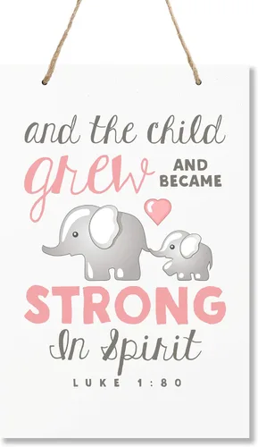 Vista 7 de LifeSong Milestones Decoración de pared de elefante para habitaciones de niños – The Child Grew Blue Heart – Fabricado con orgullo en Estados Unidos