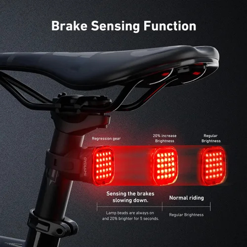 Vista 4 de Juego de luces para bicicleta – 2000 lúmenes USB recargable y luz trasera de seguridad, 5+4 modos, visibilidad de 656.2 ft, montaje sin
