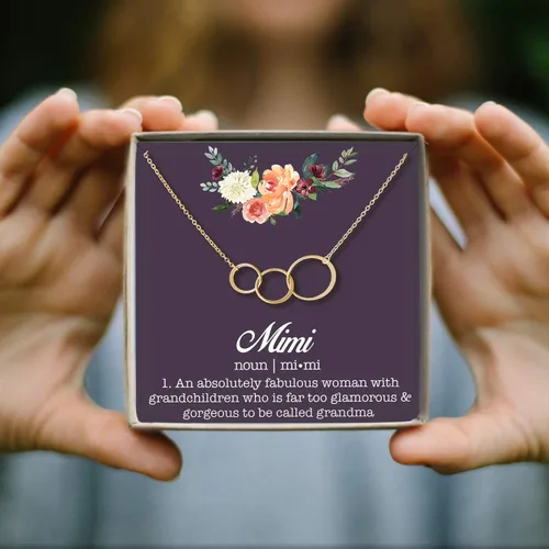 Vista 5 de Dear Ava Collar de regalo para mujeres y niñas, colgante de joyería moderna ajustable, idea de regalo de amor para ella con tarjeta sincera, regalos