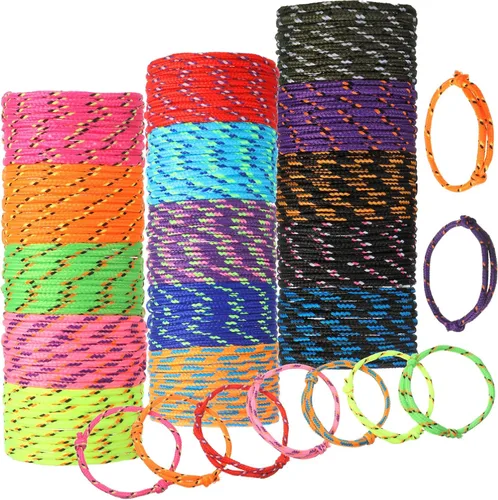 Vista 9 de Hillban 300 pulseras de la amistad a granel para niños, pulseras de gelatina de neón para fiestas de los años 80, regalos del día de los Galentinos