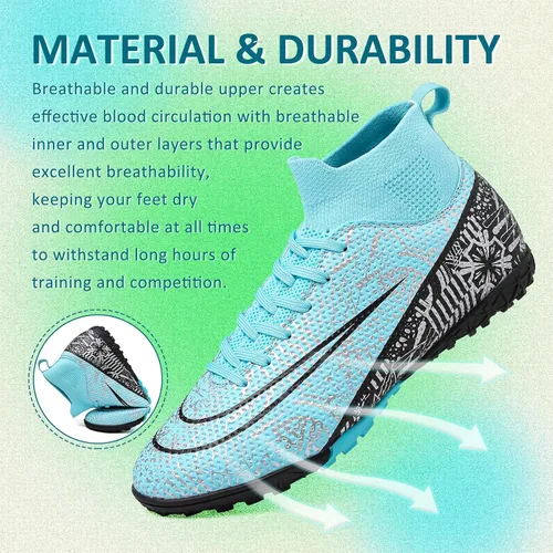 Vista 2 de CBUSTER Soccer Cleats Mens Women Indoor Outdoor Soccer Shoes for Big Boy AGFG