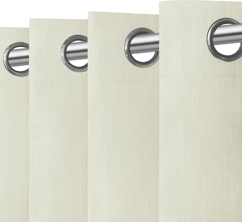 Vista 10 de Easy-Going - Cortinas opacas con aspecto de lino para oscurecer la habitación, con ojales para ventana, cortinas para dormitorio, sala de estar