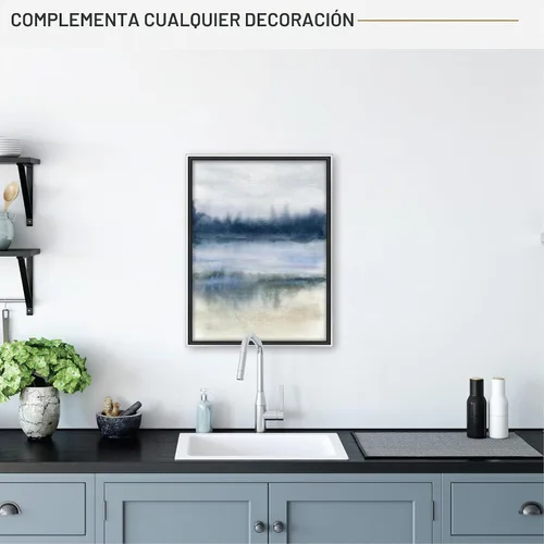 Vista 90 de MCS - Marco flotante de lona, 12 x 16, negro y dorado, paquete de 1