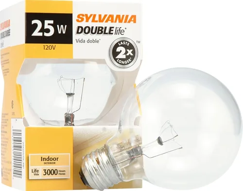 Vista 2 de LEDVANCE Bombilla de globo de 25 vatios con base media, esmerilada Acabado blanco