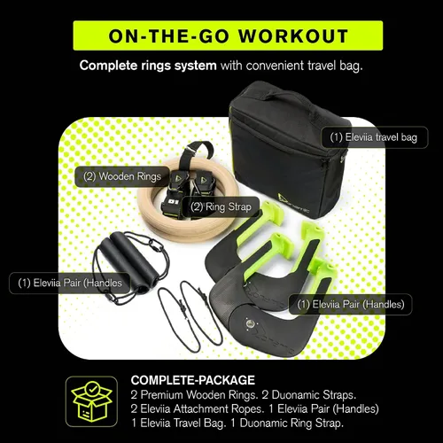 Vista 9 de Duonamic Eleviia: Portable Doorway Pull-Up Bar – Lightweight, Travel-Ready, 250 lb Capacity