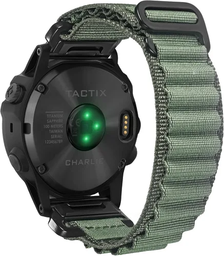 Vista 10 de Compatible con Garmin, correa deportiva de nailon tejido resistente con gancho en G para fēnix/Forerunner/Vivoactive/Approach/MARQ/quatix/D2 Series